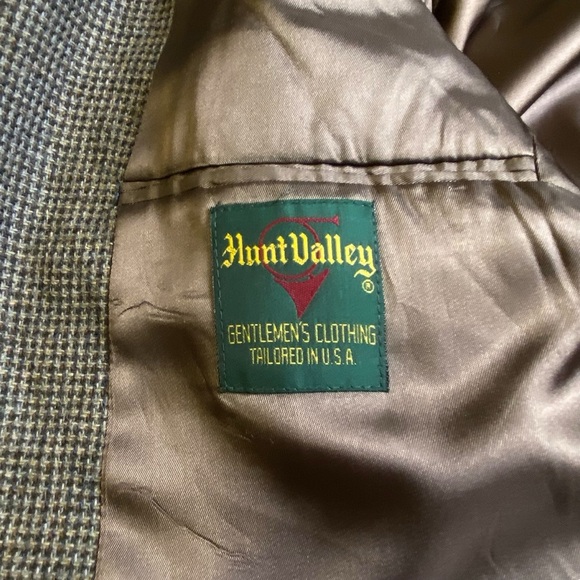 Hunt Valley Grey Black Patterned Sports Coat, 44L - Picture 11 of 13